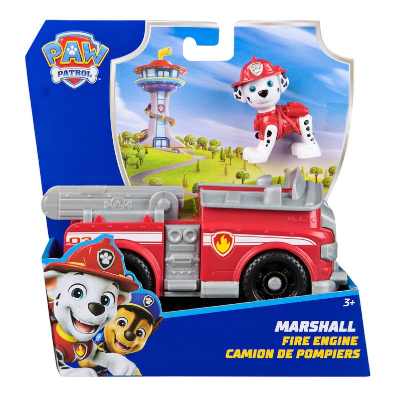 Vehiculo Sustentable De Marshall Con Figura Paw Patrol Rojo
