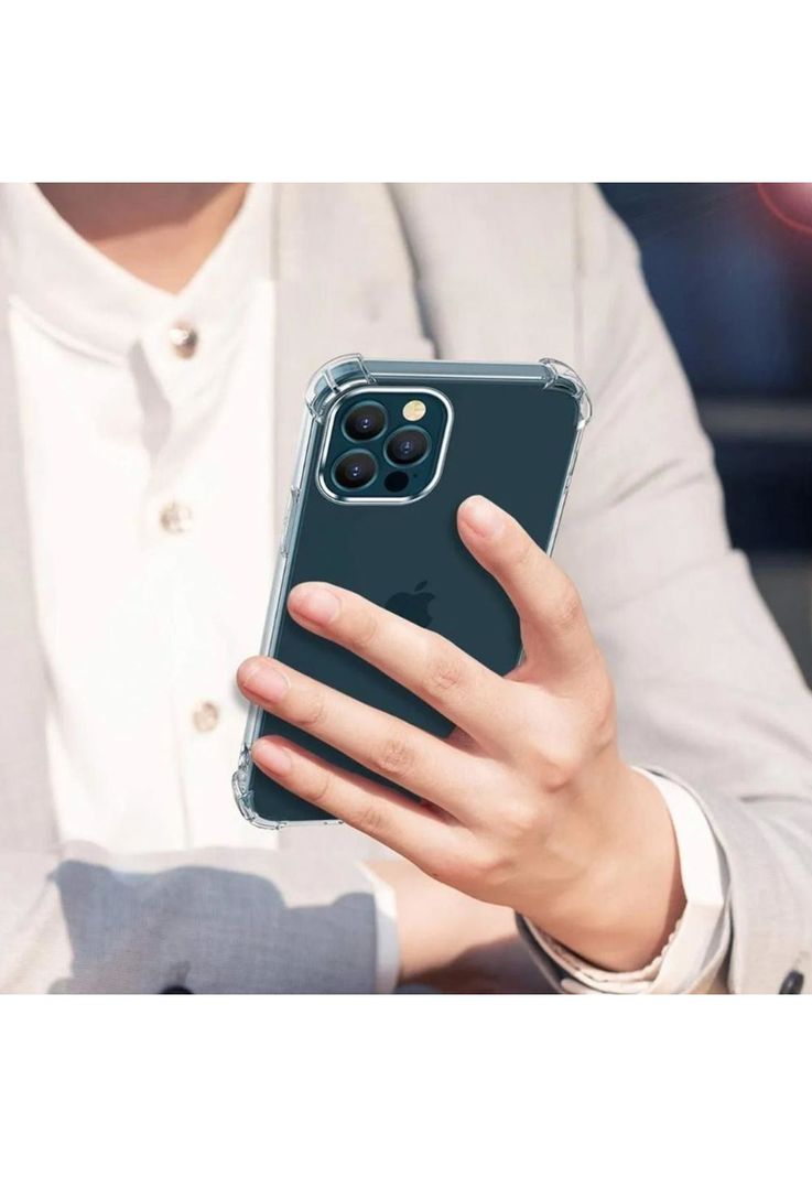 Carcasa Para iPhone 12 Pro Max Transparente Reforzada-2