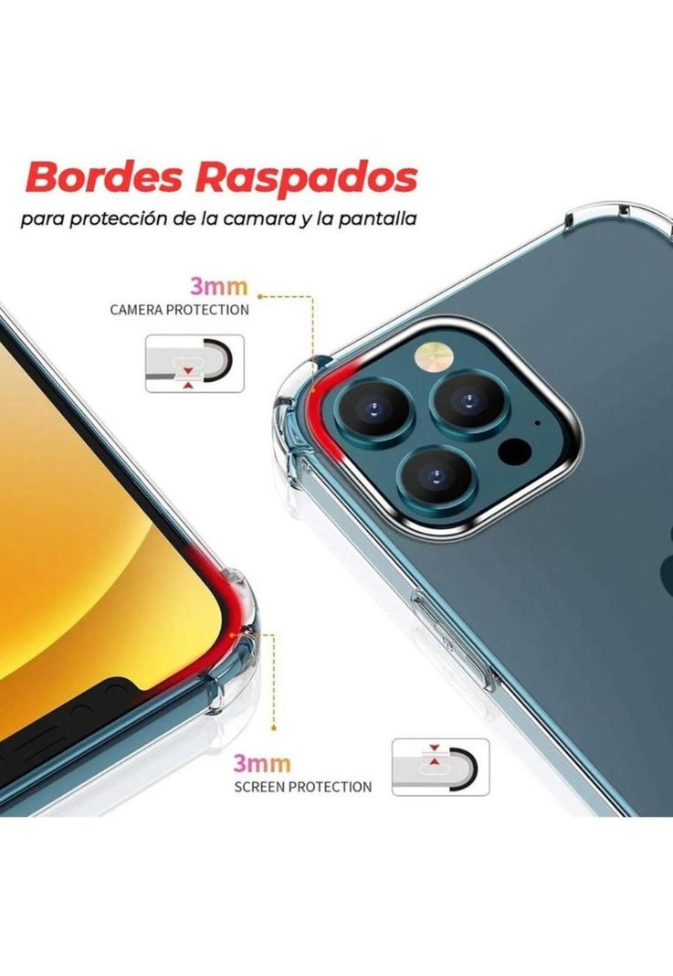 Carcasa Para iPhone 12 Pro Max Transparente Reforzada-4