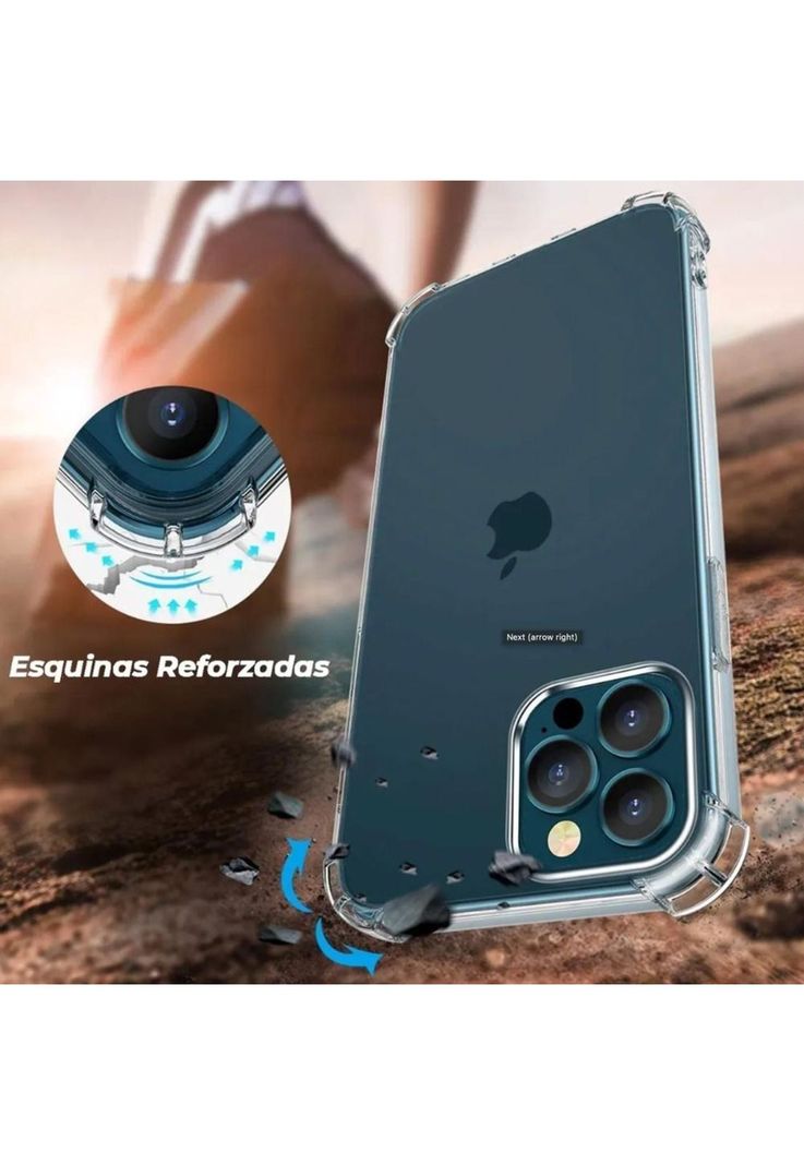 Carcasa Para iPhone 12 Pro Max Transparente Reforzada-5