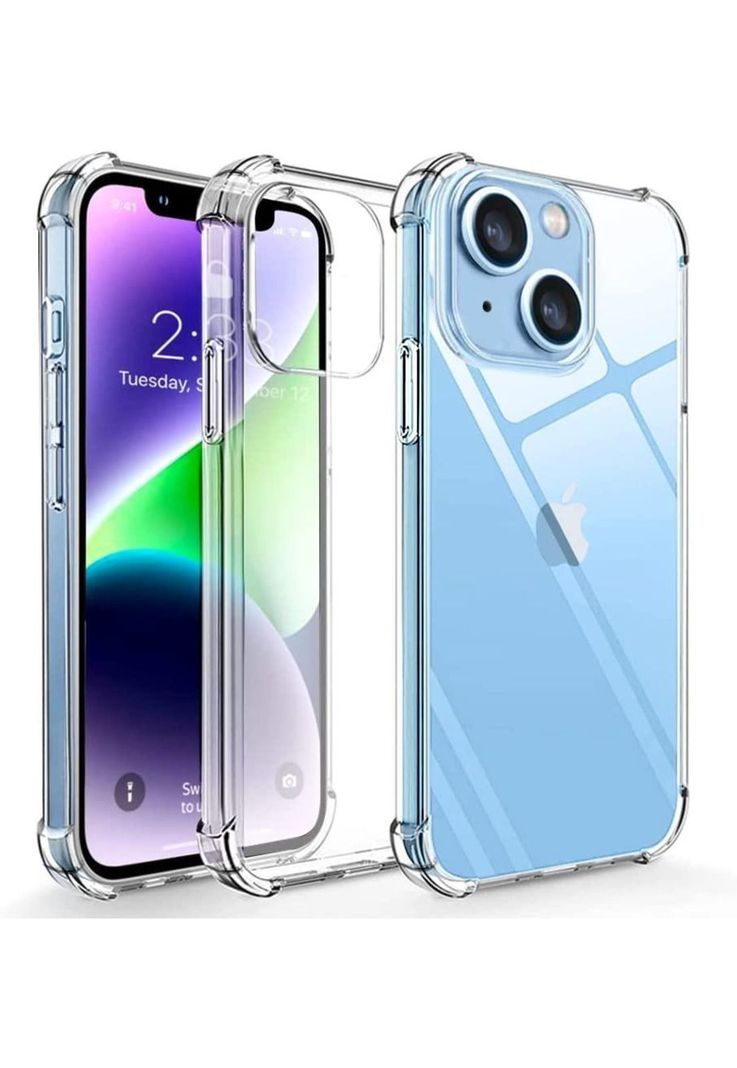 Carcasa Para iPhone 14 Transparente Reforzada Antigolpes-0