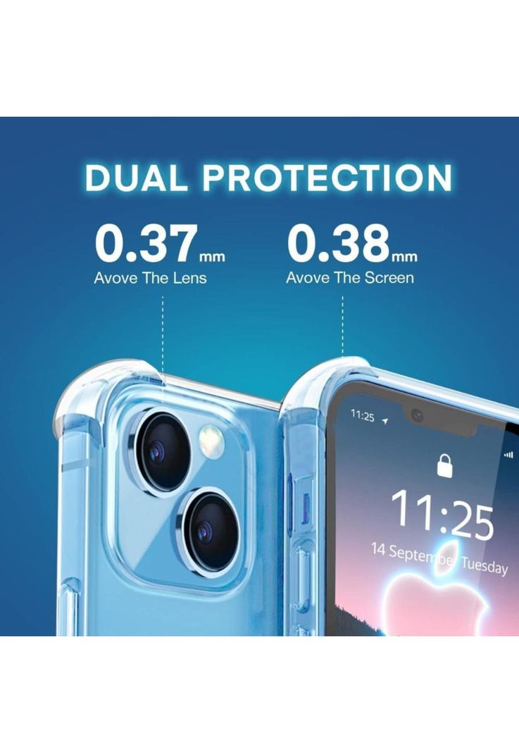 Carcasa Para iPhone 14 Transparente Reforzada Antigolpes-5
