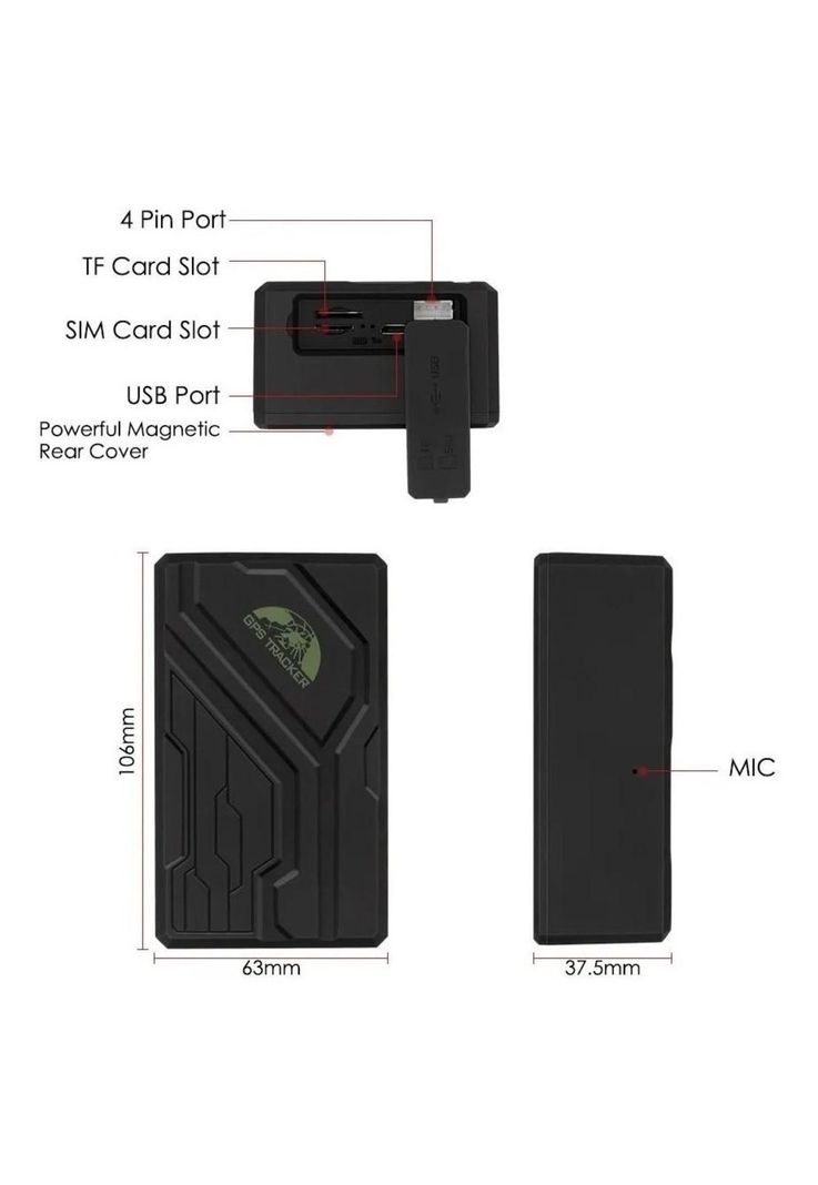 Gps Tracker Tk108 B Portatil Magnetico Corta Corriente Coban-5