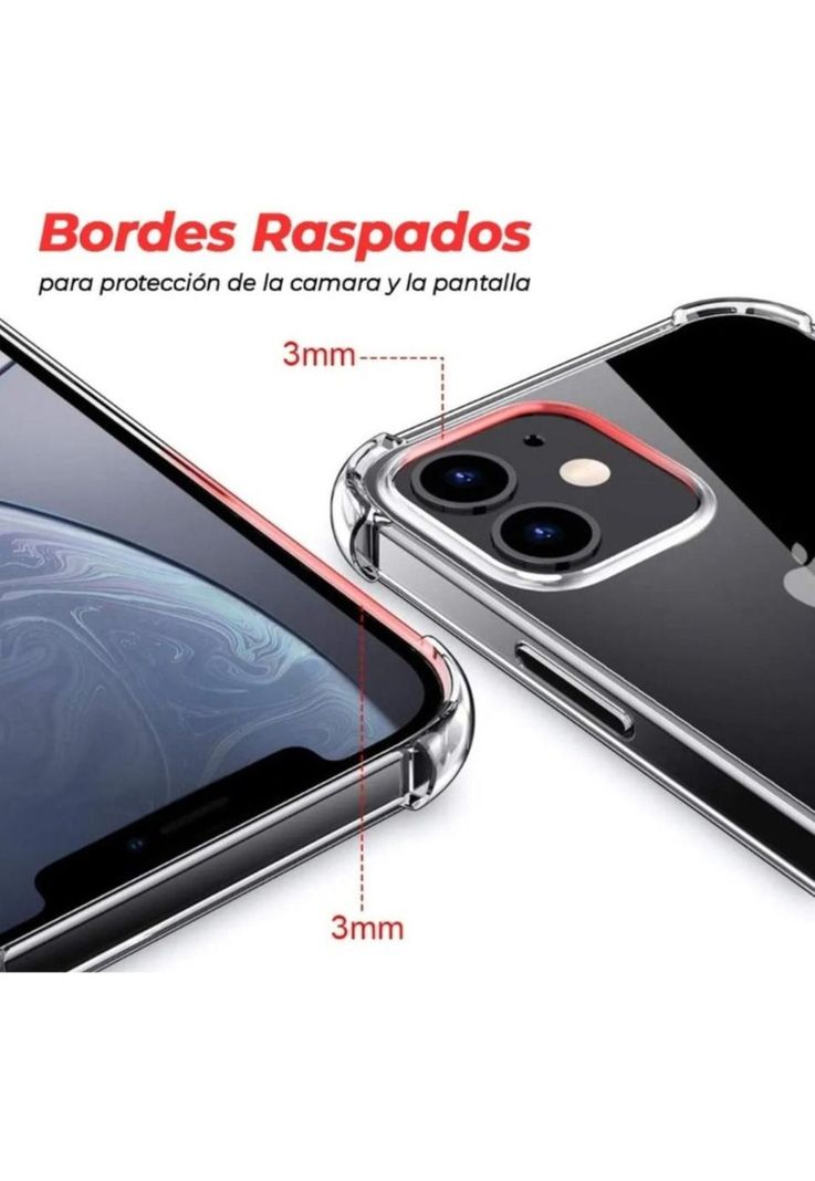 Carcasa Para iPhone 12 / 12 Pro Transparente Reforzada-3
