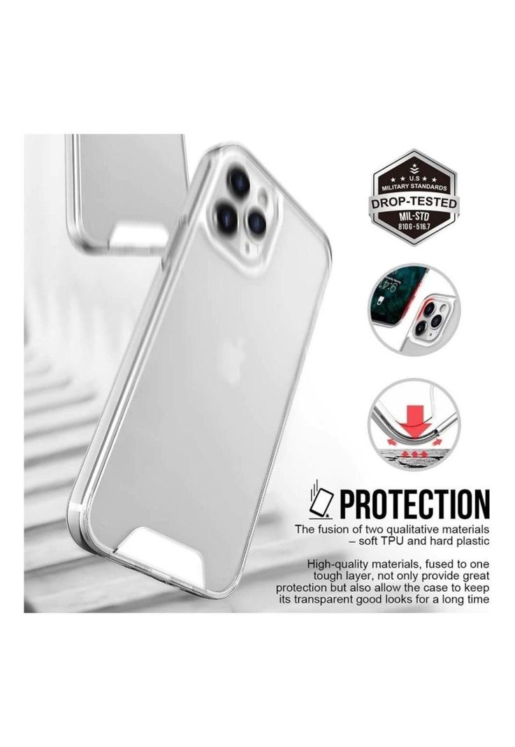 Carcasa Para iPhone 11 Pro Transparente Antigolpes Reforzada-3