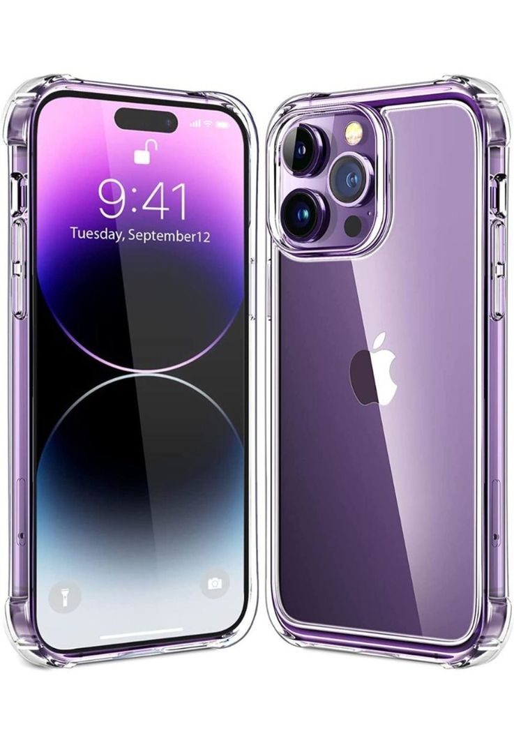 Carcasa Para iPhone 14 Pro Max Transparente Reforzada-0