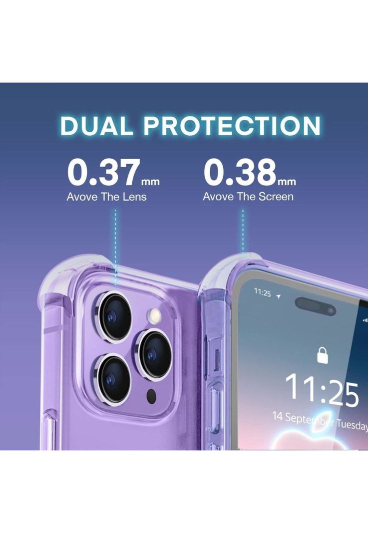 Carcasa Para iPhone 14 Pro Max Transparente Reforzada-1