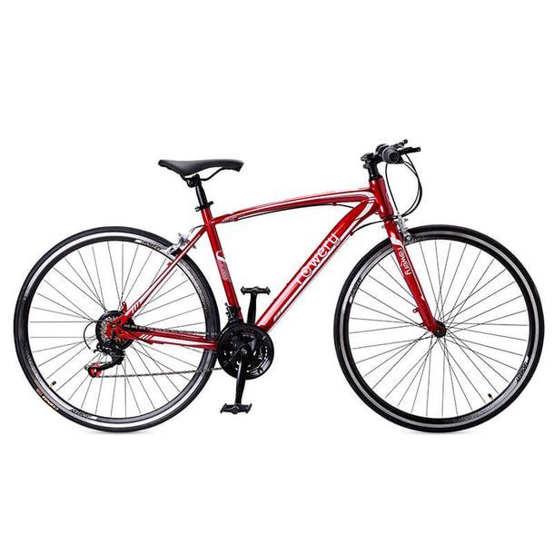 Bicicleta Fixie Urbana Ares 21 Cambios Acero Rojo-1