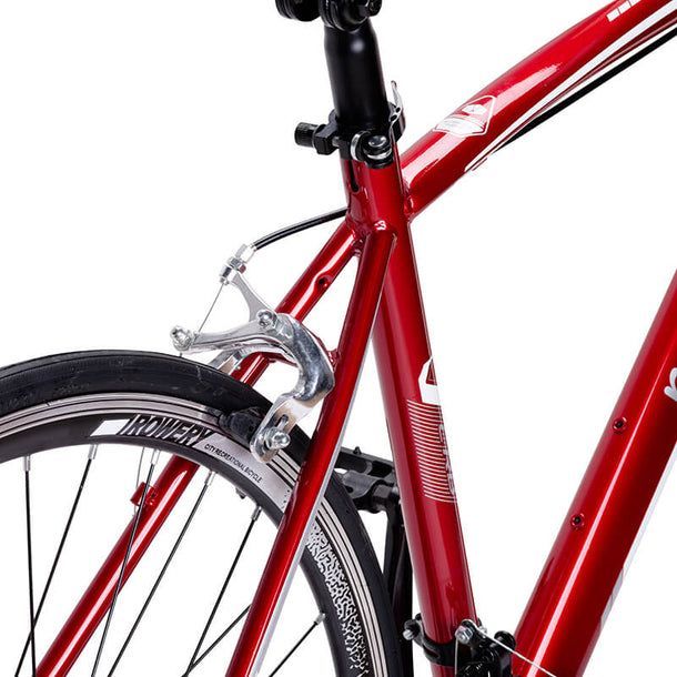 Bicicleta Fixie Urbana Ares 21 Cambios Acero Rojo-5