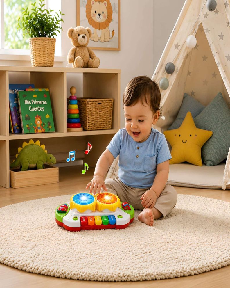 Órgano Musical e Interactivo con Luces y Sonido para Bebés