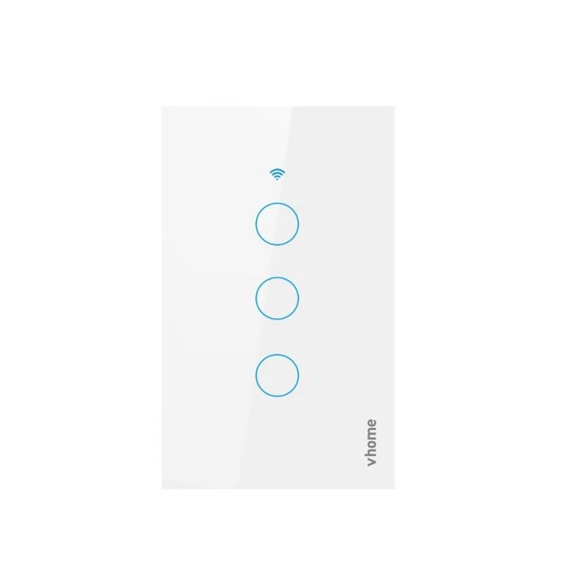 Interruptor Wifi RF Vhome Live LN Touch 3 Canales Compatible Con Google Home y Alexa-1