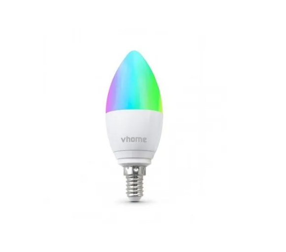 Ampolleta E14 Wifi Vhome RGB Compatible Con Alexa Y Google-1