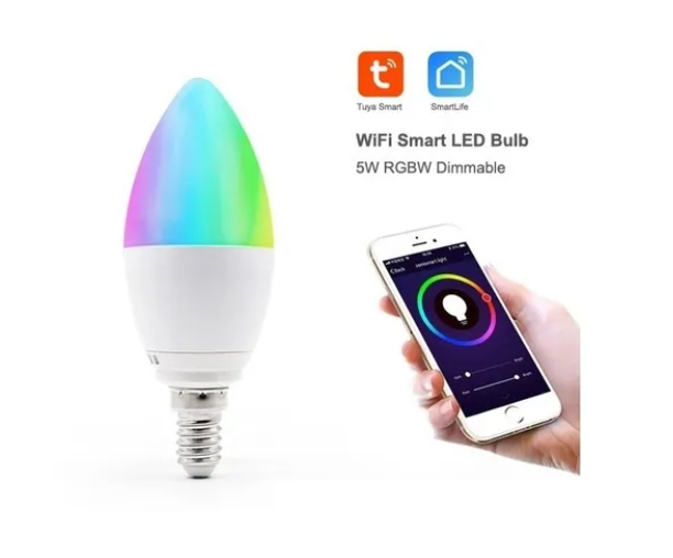 Ampolleta E14 Wifi Vhome RGB Compatible Con Alexa Y Google-2