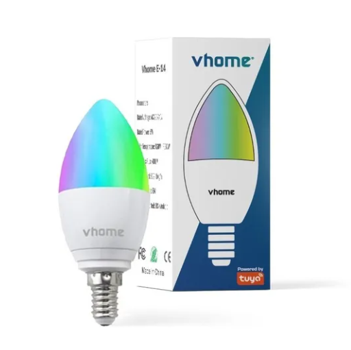 Ampolleta E14 Wifi Vhome RGB Compatible Con Alexa Y Google-0