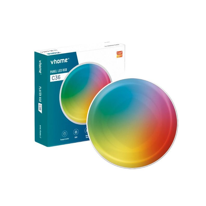 Plafon Celda Led Wifi RGB C36 Vhome Sobrepuesto 36W Compatible Con Alexa y Google Home-0