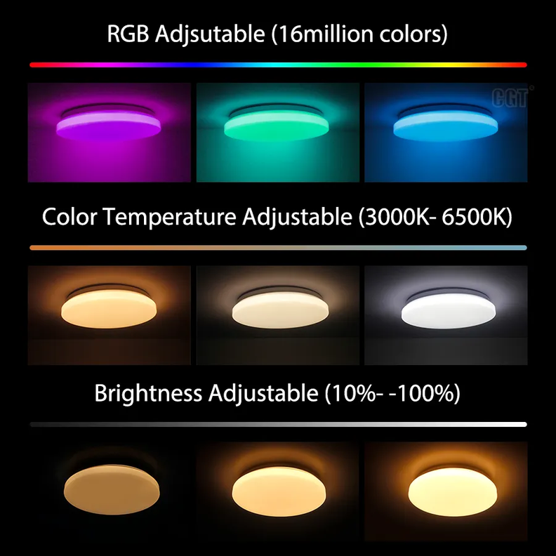Plafon Celda Led Wifi RGB C36 Vhome Sobrepuesto 36W Compatible Con Alexa y Google Home-4
