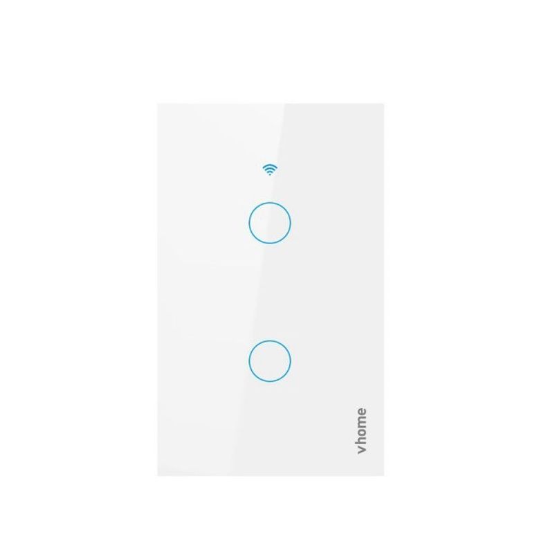 Interruptor Wifi RF Vhome Live LN Touch 2 Canales Compatible Con Google Home y Alexa-1