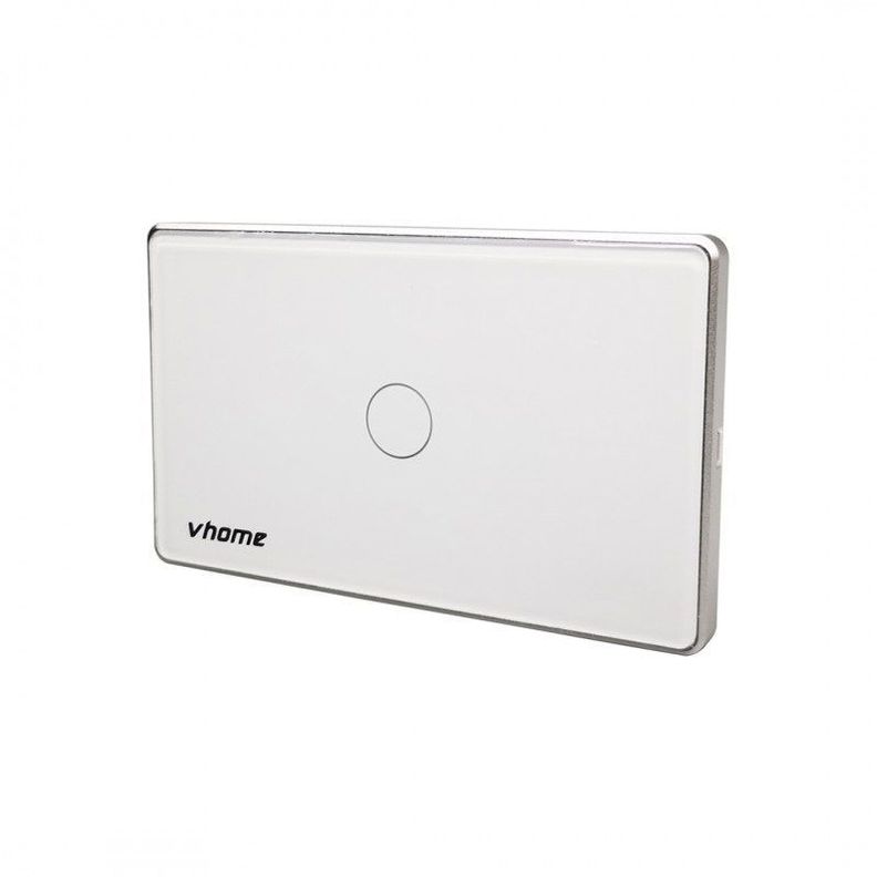 Interruptor Wifi RF Vhome Vector Design SN Sin Neutro Touch 1 Canal Compatible Con Google Home y Alexa-0