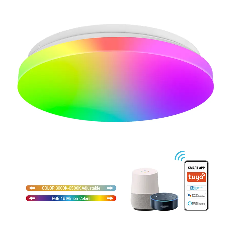 Plafon Celda Led Wifi RGB C18 Vhome Sobrepuesto 18W Compatible Con Alexa y Google Home-2