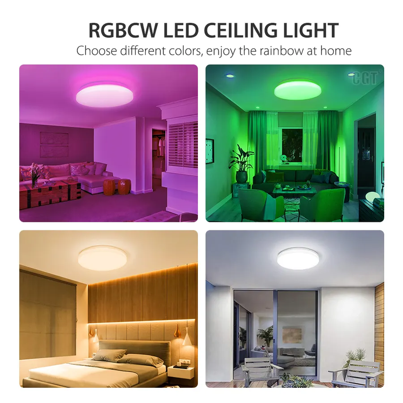 Plafon Celda Led Wifi RGB C18 Vhome Sobrepuesto 18W Compatible Con Alexa y Google Home-4
