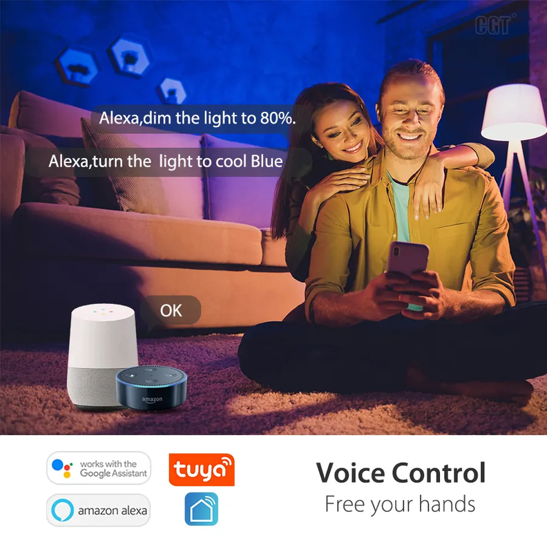 Plafon Celda Led Wifi RGB C18 Vhome Sobrepuesto 18W Compatible Con Alexa y Google Home-7