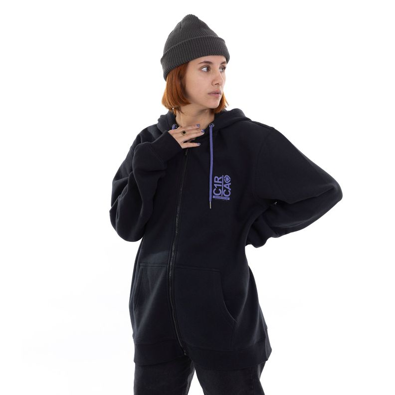 BREAK UP ZIP - BLACK - OVERSIZE-1