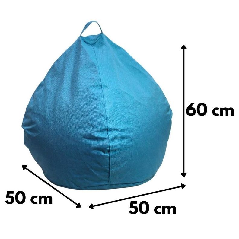Pouf Pera Infantil Turquesa Omega 60x50x50 Máxima -4