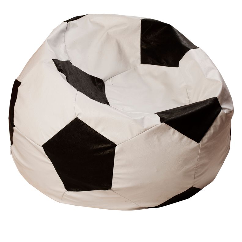 Pouf Pera Fútbol Eco Cuero 120x120x120 Cm-0