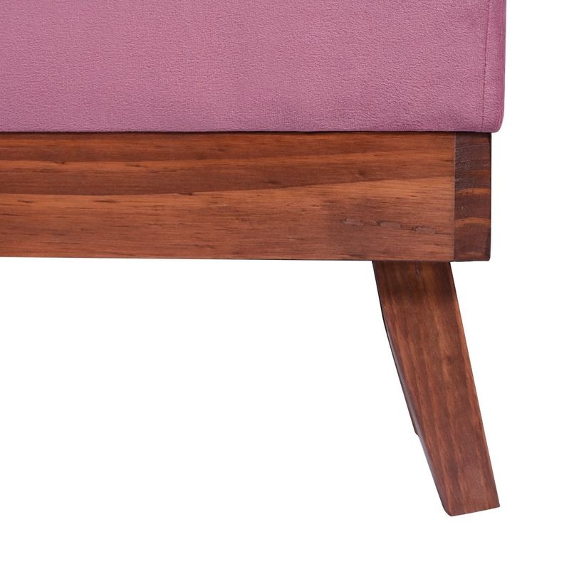 Banqueta con Baúl Incy Palo De Rosa Felpa 120x40x50 cm Máxima Design-4