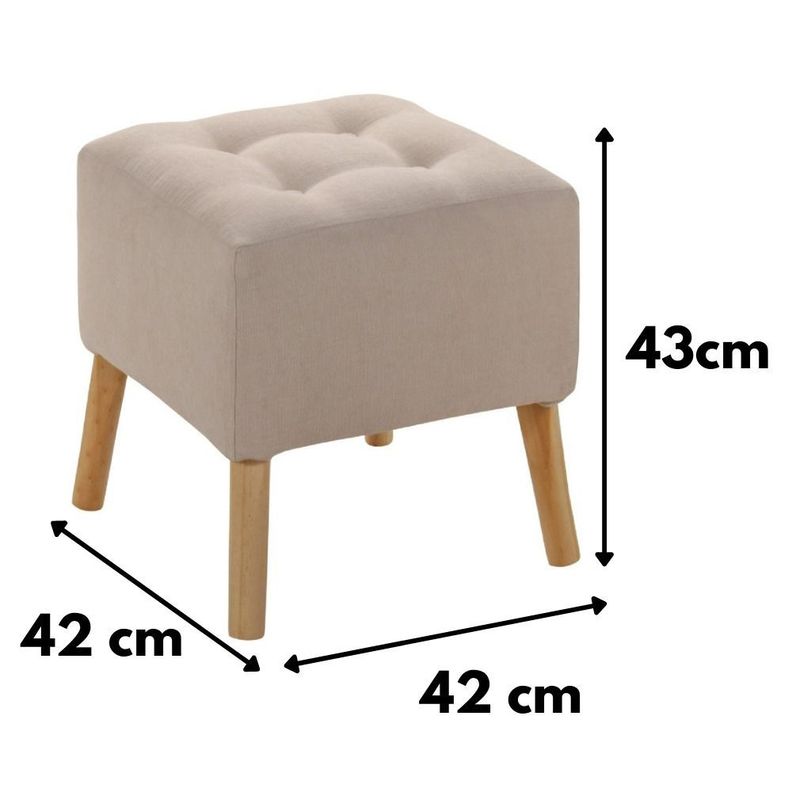 Pouf Alemania Blanco Altea 42x42x43 cm Máxima Design-4