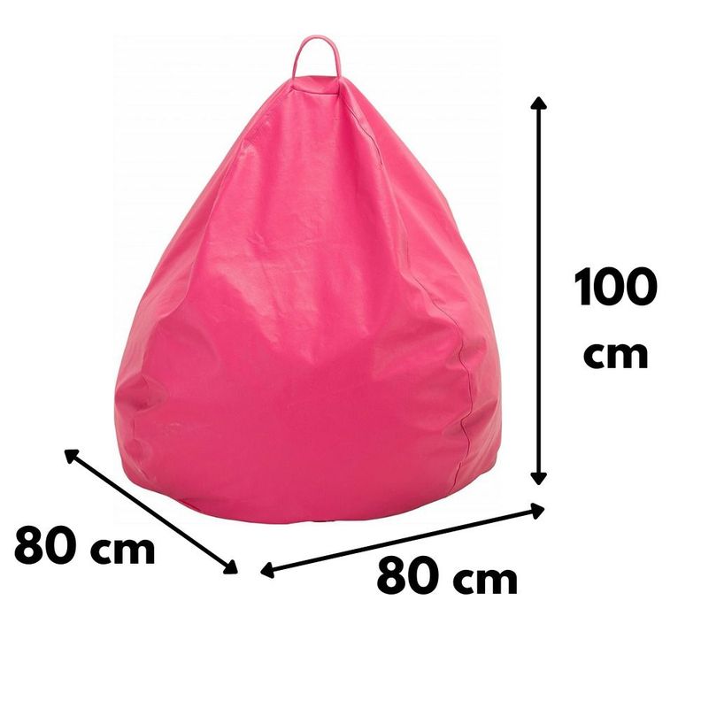 Pouf Pera Rosada Eco Cuero 100x80x80 cm-2