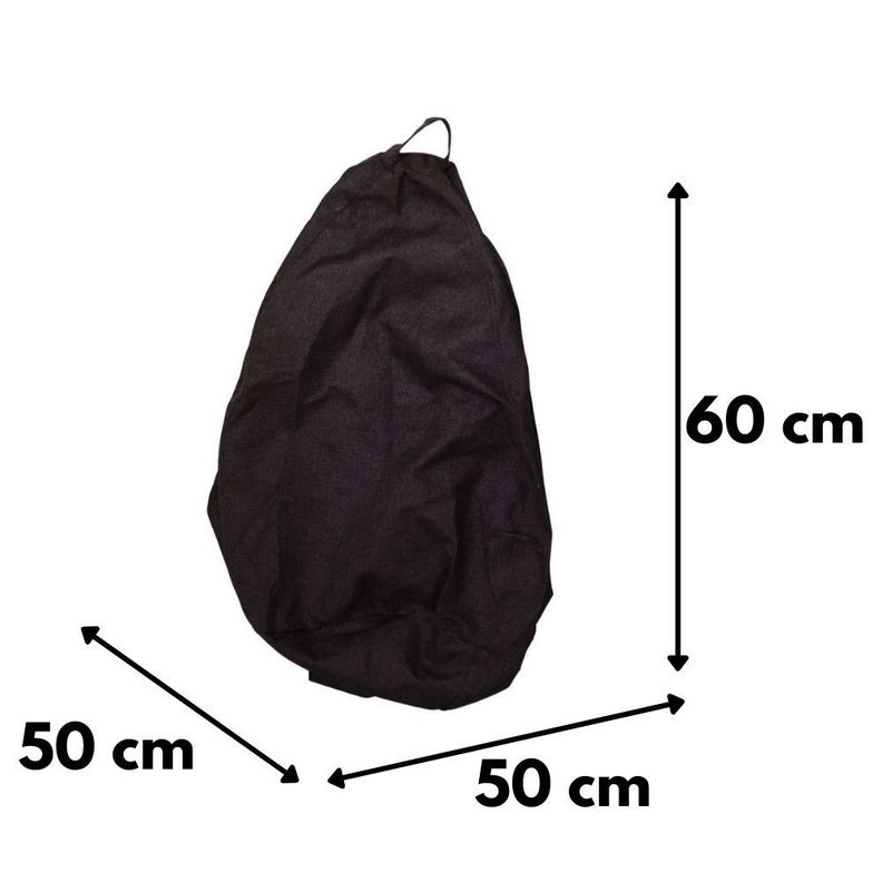 Funda Pouf Pera Infantil Café Moro Omega 60x50x50-2