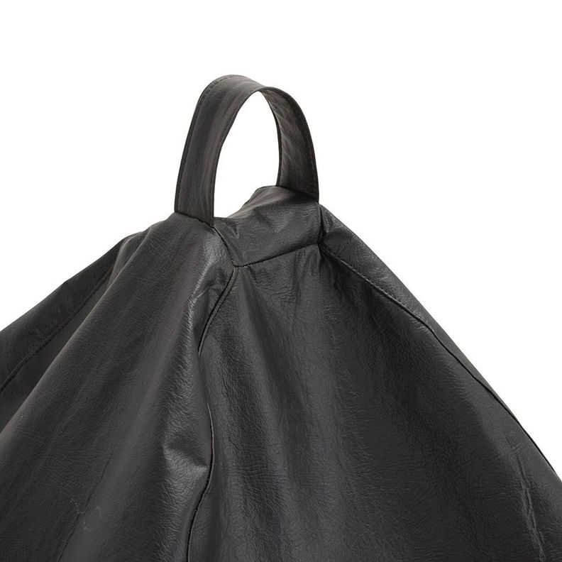 Pouf Pera Infantil Negro Eco Cuero 60x50x50 cm Máxima Design-1