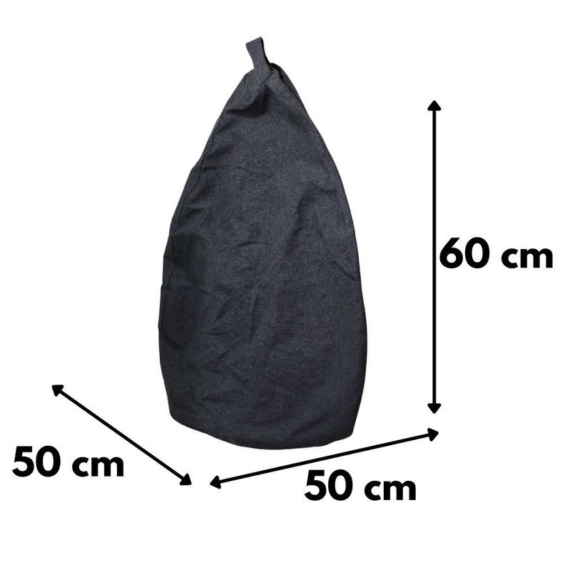 Funda Pouf Pera Infantil Grafito Omega 60x50x50-3