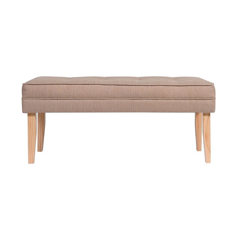 Banqueta Style Capitoné Beige Omega 100x40x40 cm Máxima Design-0