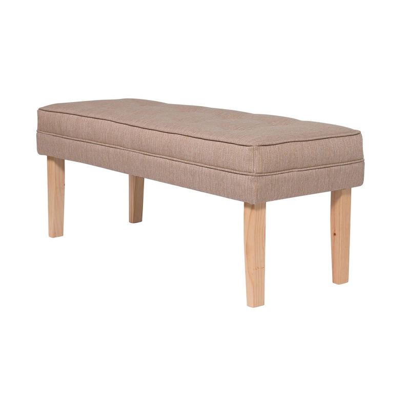 Banqueta Style Capitoné Beige Omega 100x40x40 cm Máxima Design-1