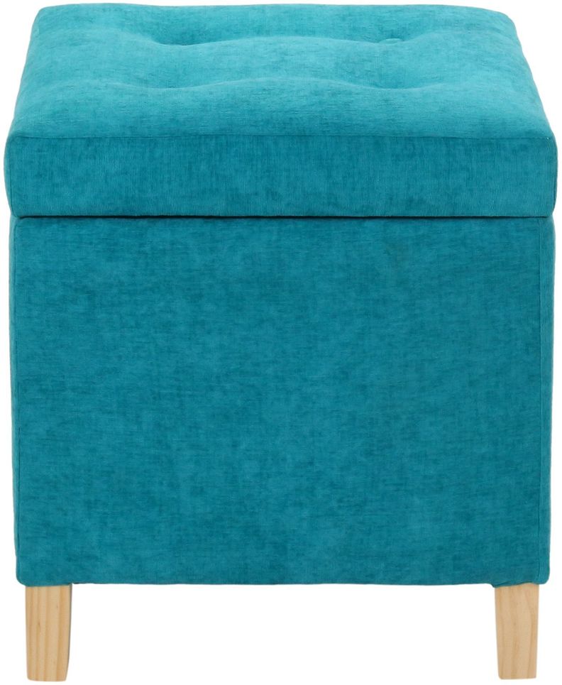 Pouf Baúl Rucato Turquesa Altea 46x46x50 cm Máxima Design-1