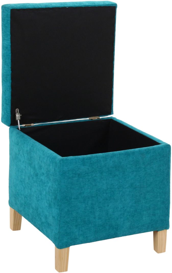 Pouf Baúl Rucato Turquesa Altea 46x46x50 cm Máxima Design-2