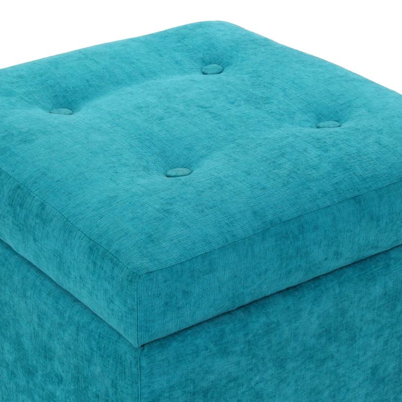 Pouf Baúl Rucato Turquesa Altea 46x46x50 cm Máxima Design-6