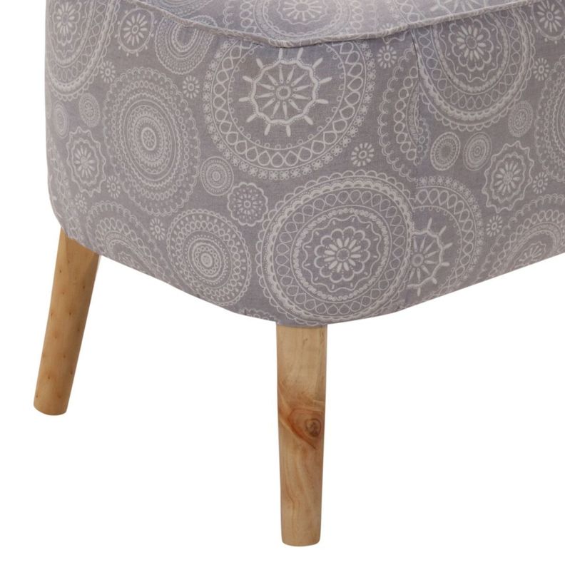 Pouf Máxima Mándala Gris Estampado 55x45x45 cm Máxima Design-5