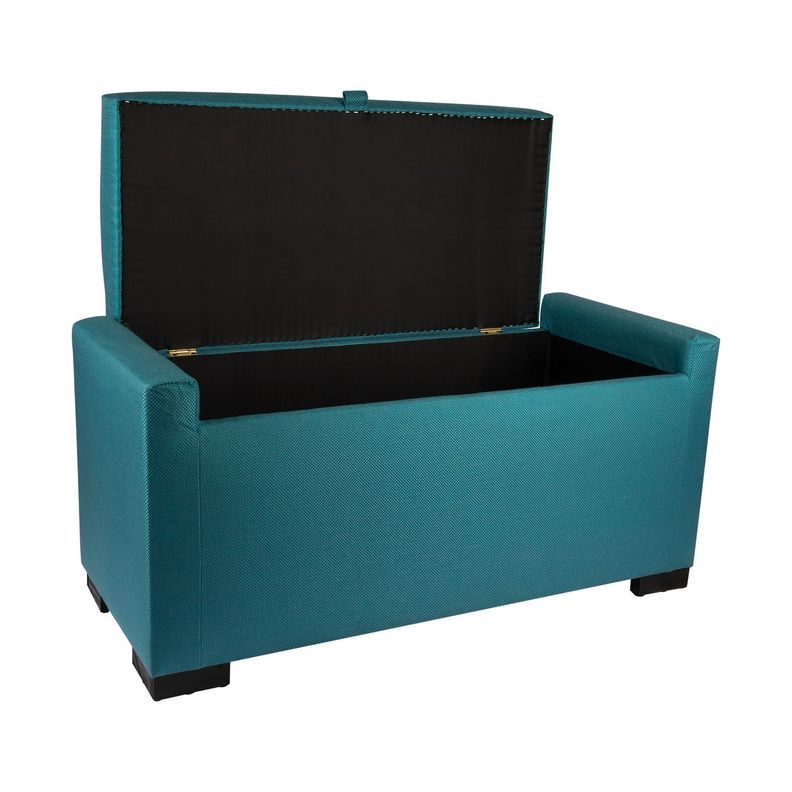 Banqueta con Baúl Leyzy Turquesa Omega 40X55X105 cm Máxima Design-2