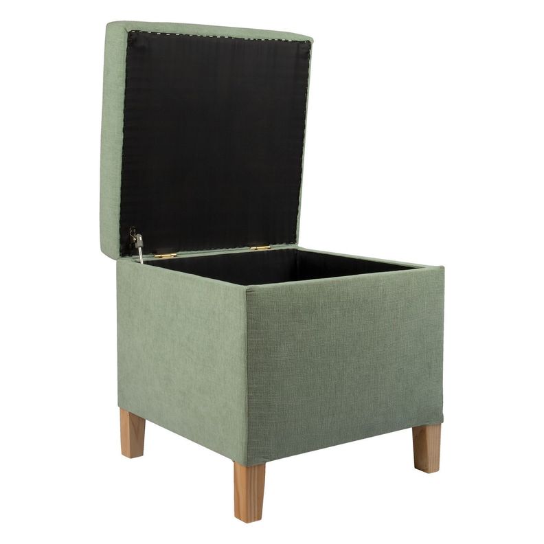 Pouf Baúl Rucato Verde-Claro Altea 46x46x50 cm Máxima Design-2