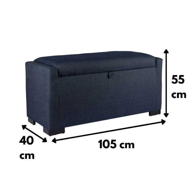 Banqueta Leyzy Jeans con Baúl 40X55X105 cm Máxima Design-3