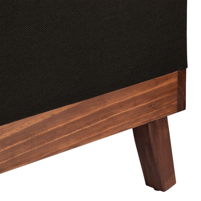 Banqueta con Baúl Incy Negro Delta 120x40x50 cm Máxima Design-5