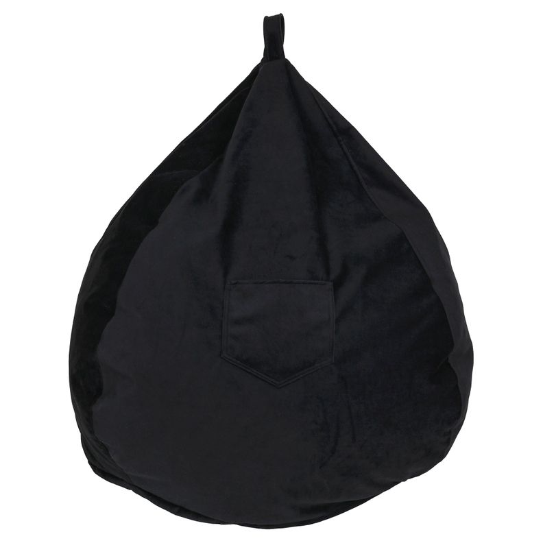 Pouf Pera Infantil Negro Felpa 60x50x50 cm Máxima -0