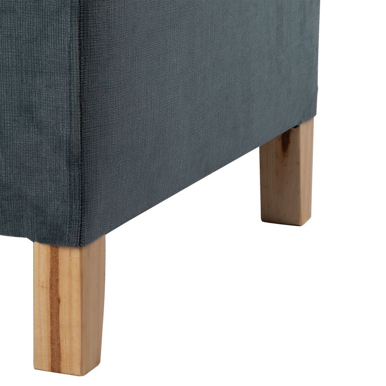 Pouf-Baúl Rucato Gris Felpa 46x46x50 cm Máxima Design-4