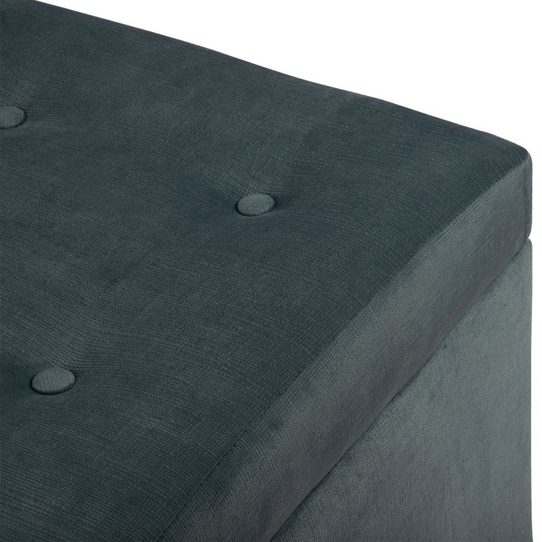 Pouf-Baúl Rucato Gris Felpa 46x46x50 cm Máxima Design-5