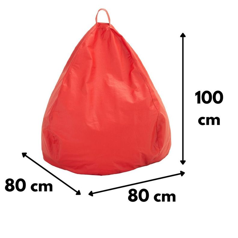 Pouf Pera Rojo Eco Cuero 100x80x80 cm Máxima Design-2
