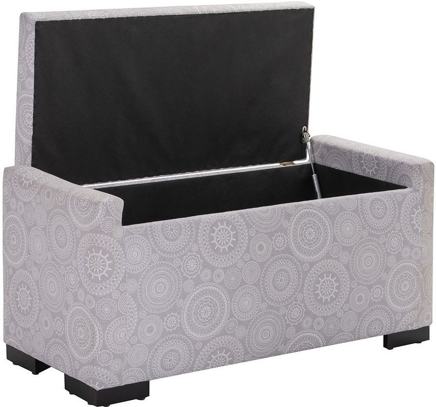Banqueta con Baúl Leyzy Mándala Estampado 40X55X105 cm Máxima Design -2