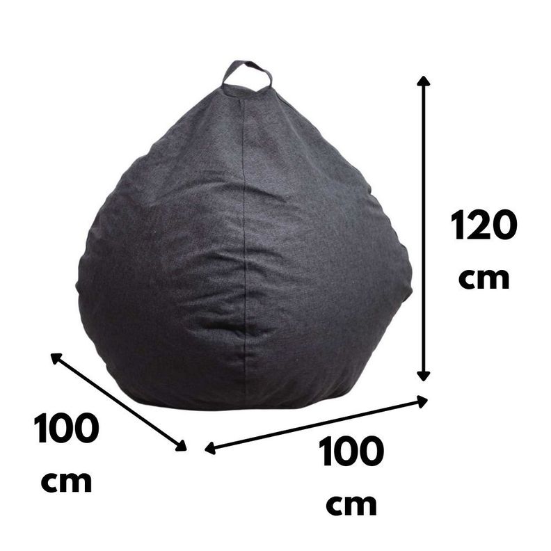 Pouf Pera Grafito Omega 100x120x120-4